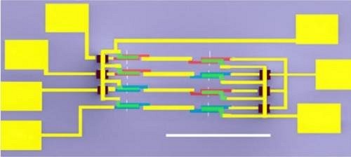 Создана самая сложная на сегодняшний день электронная схема на основе шести углеродных нанотрубок, содержащая 46 полевых транзисторов