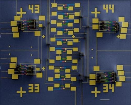 Создана самая сложная на сегодняшний день электронная схема на основе шести углеродных нанотрубок, содержащая 46 полевых транзисторов