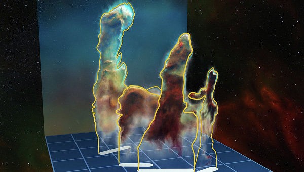 Астрономы получили трехмерные снимки знаменитых Столпов Творения