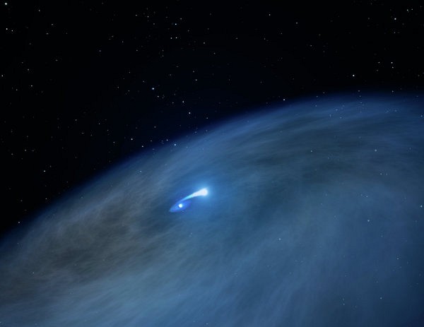 Массивную звезду "Nasty 1" в Млечном Пути окружает газовый блин