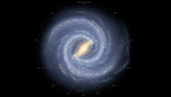 Ученые уточнили предполагаемое изображение галактики Млечный Путь